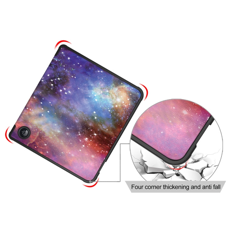 For Kobo Libra Colour 2024 Solid Color Deformation TPU Leather Smart Tablet Case(Milky Way)