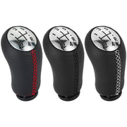 For Renault Clio III MK3 Car Gear Lever Knob Leather Gear Shift Knob(Black)