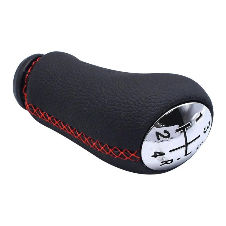 For Renault Clio III MK3 Car Gear Lever Knob Leather Gear Shift Knob(Black)