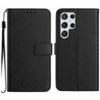 For Samsung Galaxy S25 Ultra 5G Rhombic Grid Texture Leather Phone Case(Black) - Galaxy S25 Ultra 5G Cases by PMC Jewellery | Online Shopping South Africa | PMC Jewellery | Buy Now Pay Later Mobicred