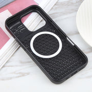 For iPhone 16 Pro Max Pure Color Honeycomb Aromatherapy MagSafe Phone Case(Black)