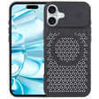 For iPhone 16 Pure Color Honeycomb Aromatherapy MagSafe Phone Case(Black) - iPhone 16 Cases by PMC TechLife | Online Shopping South Africa | PMC TechLife | Buy Now Pay Later Mobicred