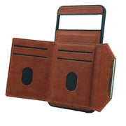 For Google Pixel 9 / 9 Pro Solid Color Metal Buckle Card Slots Bag Phone Case(Brown)
