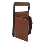For Google Pixel 9 / 9 Pro Solid Color Metal Buckle Card Slots Bag Phone Case(Brown)