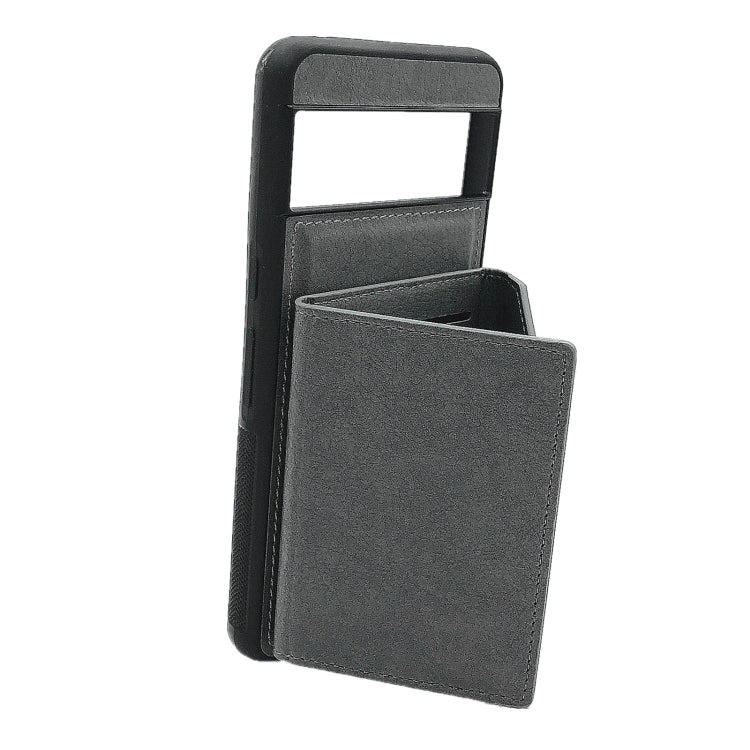 For Google Pixel 9 / 9 Pro Solid Color Metal Buckle Card Slots Bag Phone Case(Grey)
