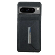 For Google Pixel 9 / 9 Pro Solid Color Metal Buckle Card Slots Bag Phone Case(Black)