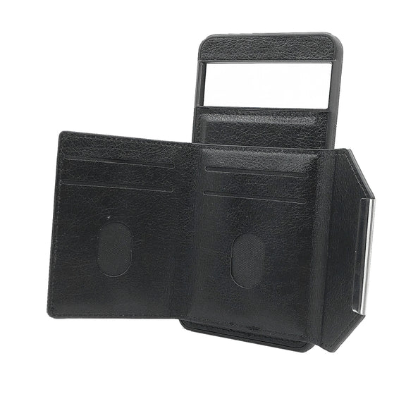 For Google Pixel 9 / 9 Pro Solid Color Metal Buckle Card Slots Bag Phone Case(Black)