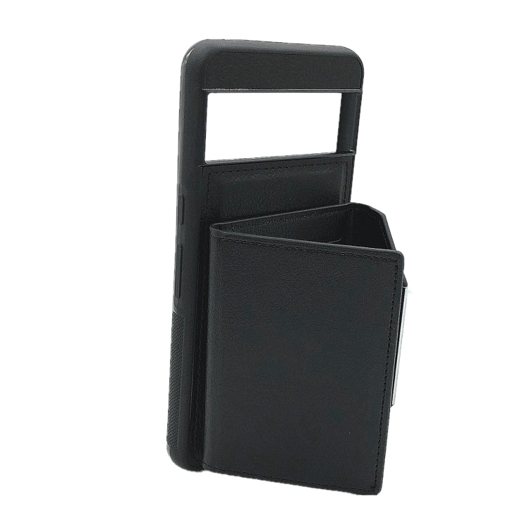 For Google Pixel 9 / 9 Pro Solid Color Metal Buckle Card Slots Bag Phone Case(Black)