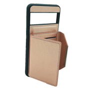 For Google Pixel 9 / 9 Pro Solid Color Metal Buckle Card Slots Bag Phone Case(Rose Gold)