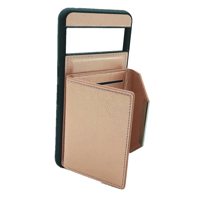 For Google Pixel 9 / 9 Pro Solid Color Metal Buckle Card Slots Bag Phone Case(Rose Gold)