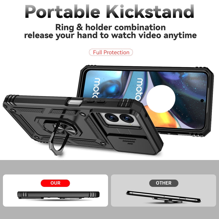 For Motorola Moto G Power 5G 2024 Sliding Camshield Holder Phone Case(Black)