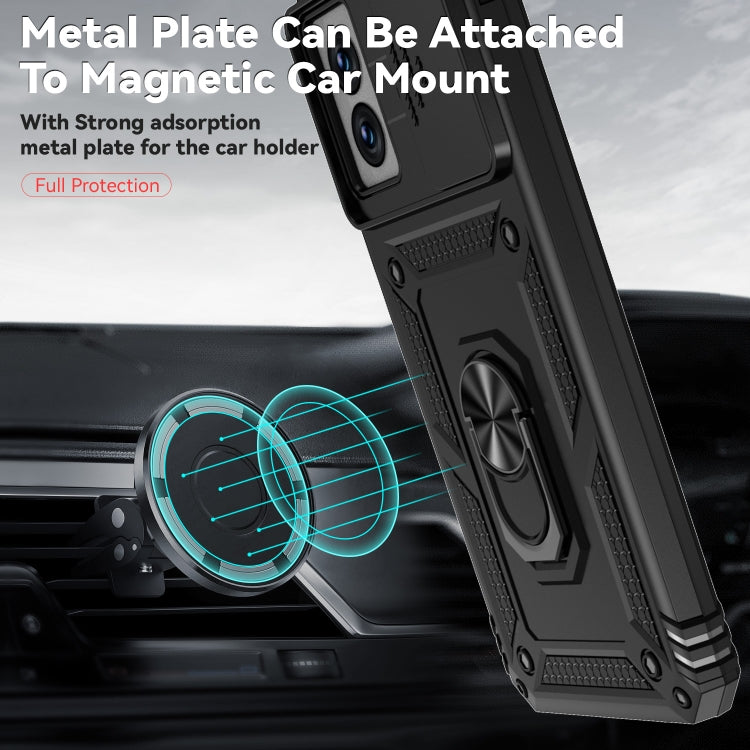 For Motorola Moto G Power 5G 2024 Sliding Camshield Holder Phone Case(Black)
