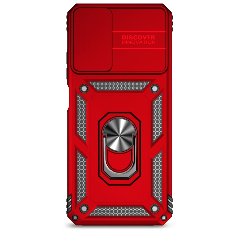 For Motorola Moto G Power 5G 2024 Sliding Camshield Holder Phone Case(Red)