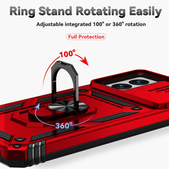 For Motorola Moto G Power 5G 2024 Sliding Camshield Holder Phone Case(Red)