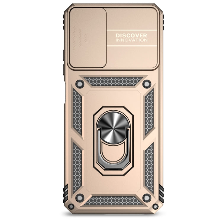 For Motorola Moto G Power 5G 2024 Sliding Camshield Holder Phone Case(Gold)