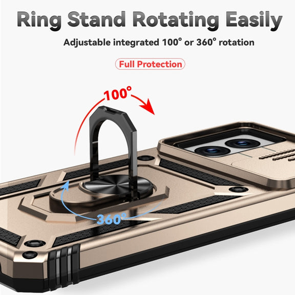 For Motorola Moto G Power 5G 2024 Sliding Camshield Holder Phone Case(Gold)