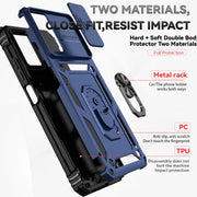 For Motorola Moto G Power 5G 2024 Sliding Camshield Holder Phone Case(Blue)