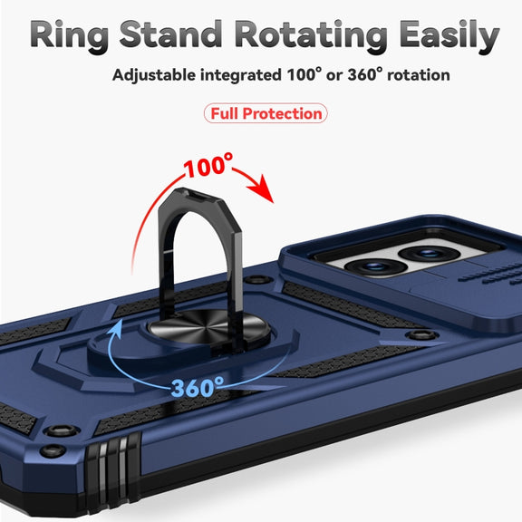 For Motorola Moto G Power 5G 2024 Sliding Camshield Holder Phone Case(Blue)
