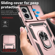 For Motorola Moto G Power 5G 2024 Sliding Camshield Holder Phone Case(Rose Gold)