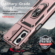 For Motorola Moto G Power 5G 2024 Sliding Camshield Holder Phone Case(Rose Gold)