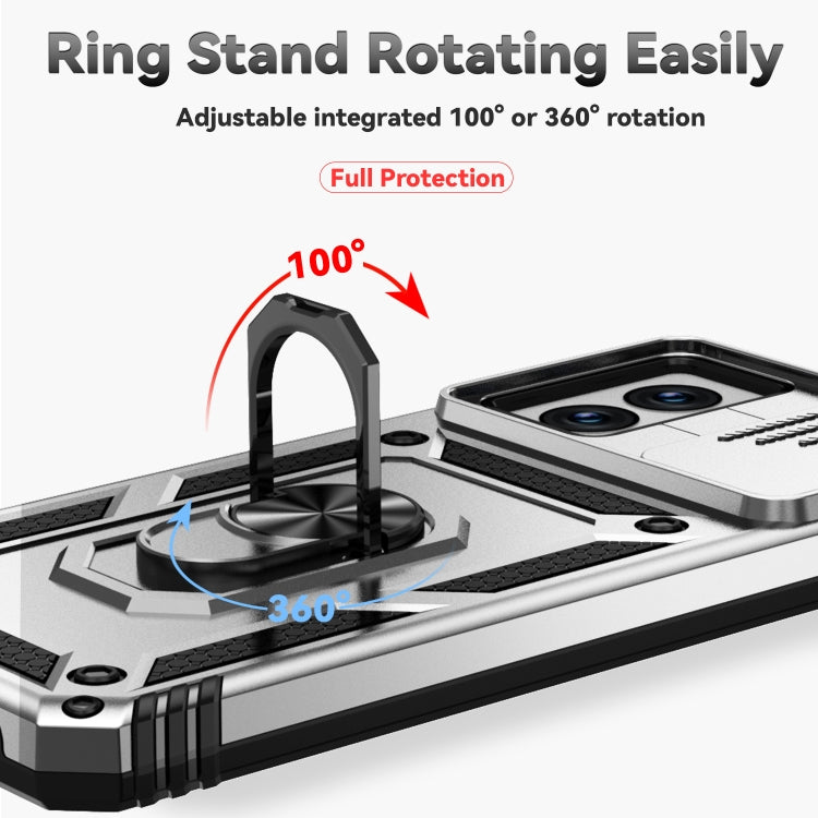 For Motorola Moto G Power 5G 2024 Sliding Camshield Holder Phone Case(Silver)
