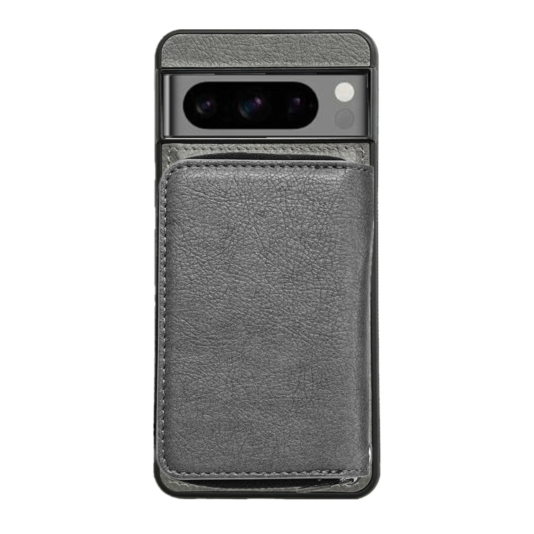 For Google Pixel 9 / 9 Pro Solid Color Zipper 11-Card Slots Bag Phone Case with Lanyard(Grey)