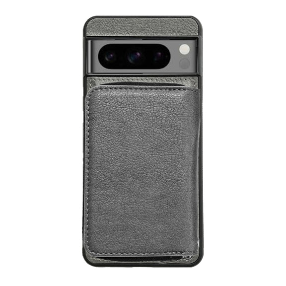 For Google Pixel 9 / 9 Pro Solid Color Zipper 11-Card Slots Bag Phone Case with Lanyard(Grey)