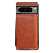 For Google Pixel 9 / 9 Pro Solid Color Zipper 11-Card Slots Bag Phone Case with Lanyard(Brown)