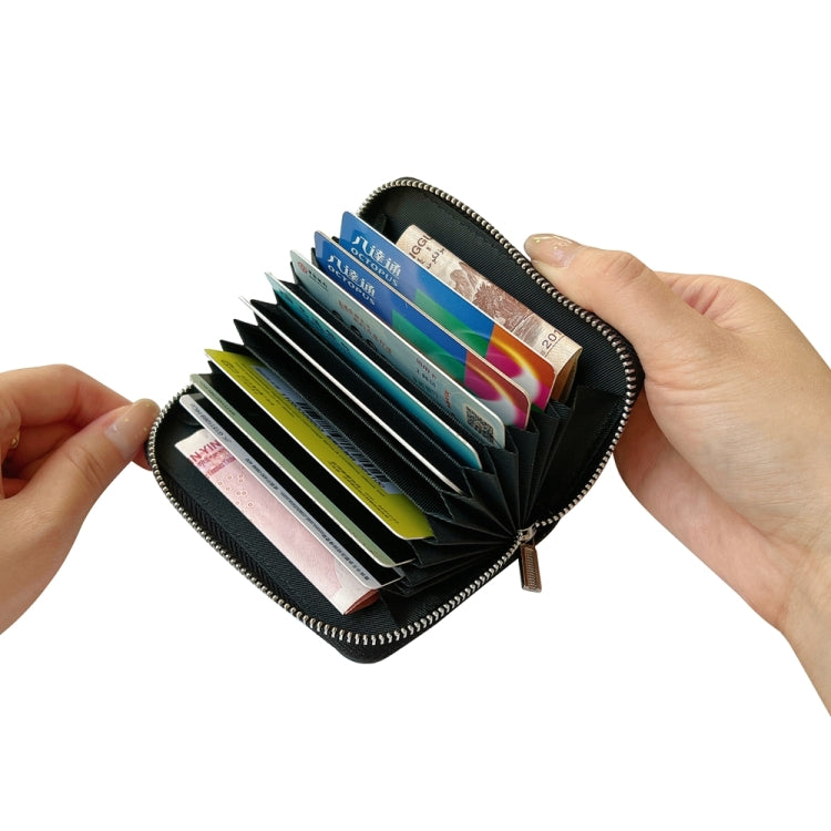 For iPhone 16 Pro Max Solid Color Zipper 11-Card Slots Bag Phone Case with Lanyard(Grey)
