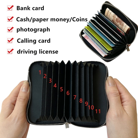 For iPhone 16 Pro Solid Color Zipper 11-Card Slots Bag Phone Case with Lanyard(Grey)