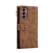 For Samsung Galaxy S25+ 5G ESEBLE Retro Frosted RFID Flip Leather Phone Case(Brown)