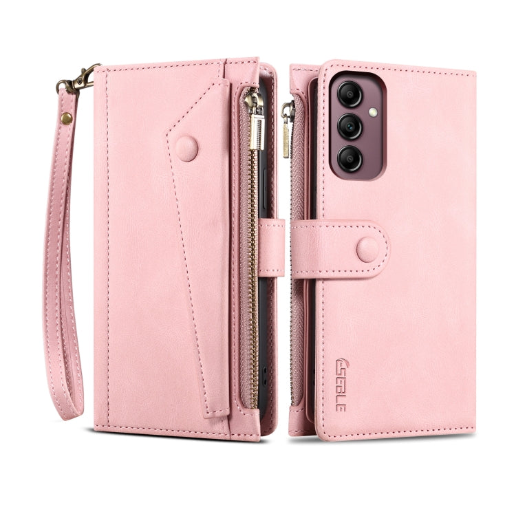 For Samsung Galaxy S25+ 5G ESEBLE Retro Frosted RFID Flip Leather Phone Case(Rose Gold)