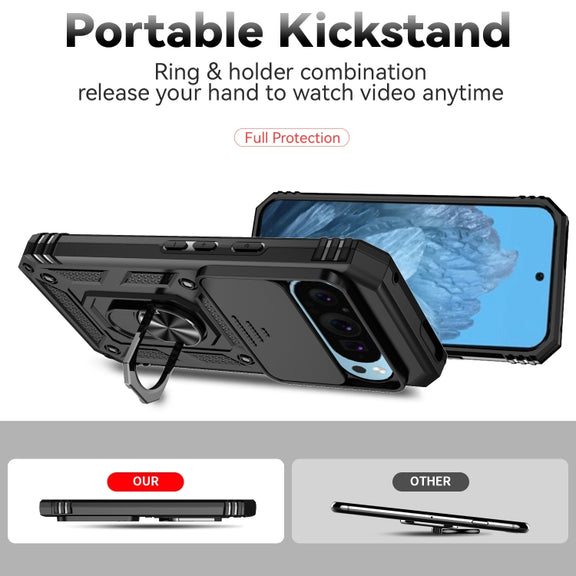 For Google Pixel 9 Sliding Camshield Holder Phone Case(Black)