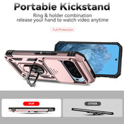 For Google Pixel 9 Sliding Camshield Holder Phone Case(Rose Gold)