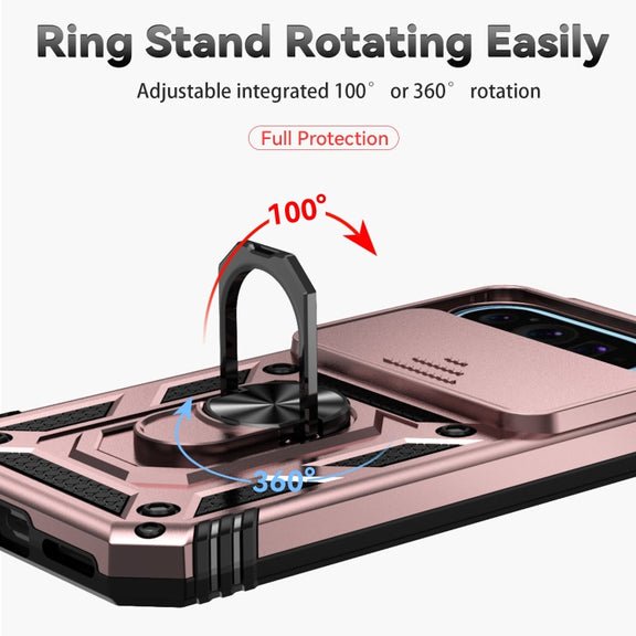 For Google Pixel 9 Sliding Camshield Holder Phone Case(Rose Gold)