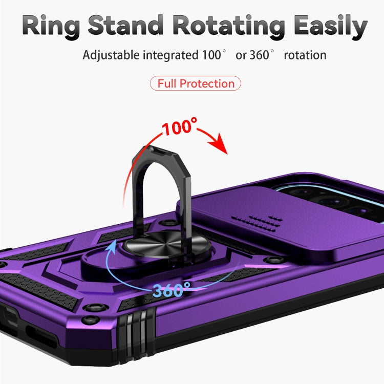 For Google Pixel 9 Sliding Camshield Holder Phone Case(Purple)
