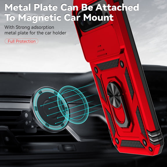 For Google Pixel 9 Pro Sliding Camshield Holder Phone Case(Red)