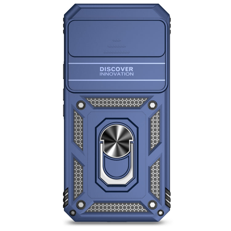For Google Pixel 9 Pro Sliding Camshield Holder Phone Case(Blue)