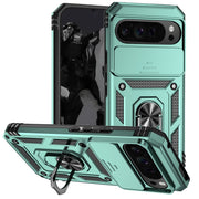 For Google Pixel 9 Pro Sliding Camshield Holder Phone Case(Green)