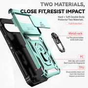 For Google Pixel 9 Pro Sliding Camshield Holder Phone Case(Green)