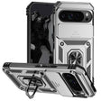 For Google Pixel 9 Pro Sliding Camshield Holder Phone Case(Silver) - Google Cases by PMC TechLife | Online Shopping South Africa | PMC TechLife | Buy Now Pay Later Mobicred