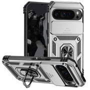 For Google Pixel 9 Pro Sliding Camshield Holder Phone Case(Silver)