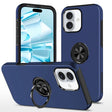 For iPhone 16 Magnetic Ring Holder Phone Case(Navy Blue) - iPhone 16 Cases by PMC TechLife | Online Shopping South Africa | PMC TechLife | Buy Now Pay Later Mobicred