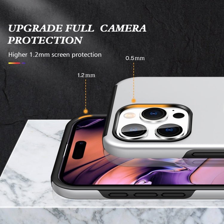 For iPhone 16 Plus Magnetic Ring Holder Phone Case(Silver)