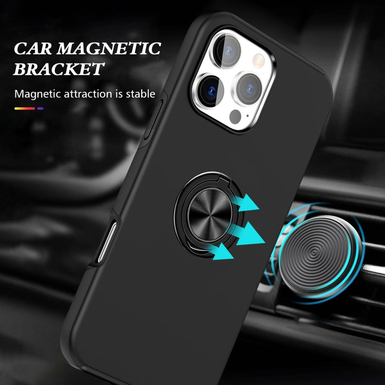 For iPhone 16 Pro Magnetic Ring Holder Phone Case(Black)