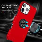 For iPhone 16 Pro Magnetic Ring Holder Phone Case(Red)