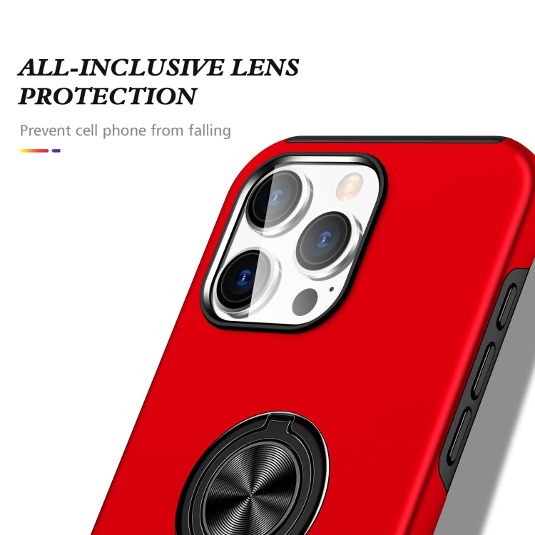 For iPhone 16 Pro Magnetic Ring Holder Phone Case(Red)