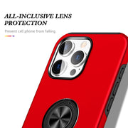 For iPhone 16 Pro Magnetic Ring Holder Phone Case(Red)