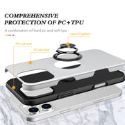 For iPhone 16 Pro Magnetic Ring Holder Phone Case(Silver)