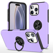 For iPhone 16 Pro Magnetic Ring Holder Phone Case(Purple)